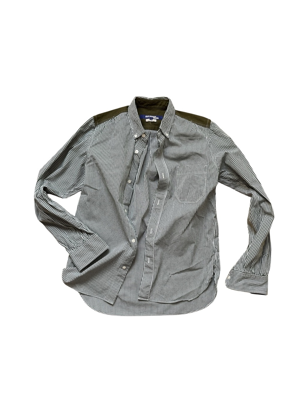 Junya Watanabe MAN Comme Des Garcons CDG Green Gingham Shirt